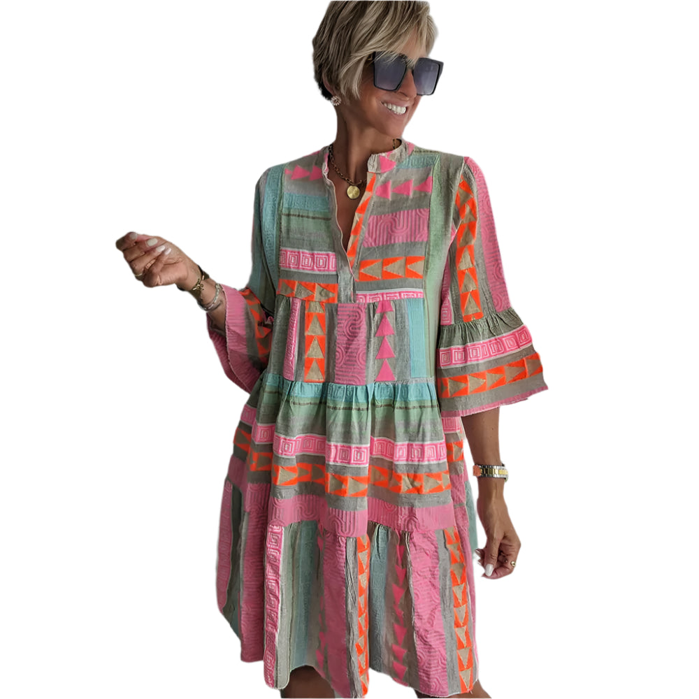 Vrouwen Vintage Jurk Klassiek Comfortabel 0
