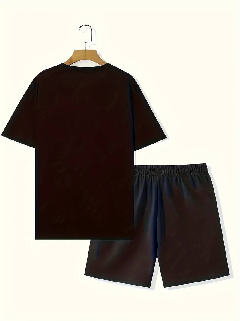 Herre Sommer Sæt T-shirt og Shorts Åndbart Bomuld-5