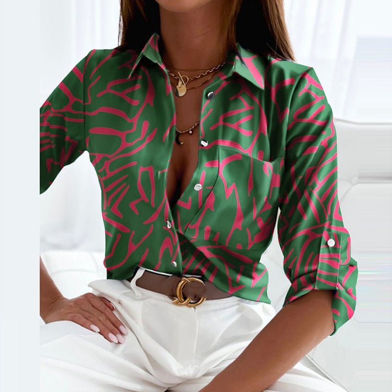 Witte Blouse Dames Omslagkraag Casual Ademend Materiaal 14