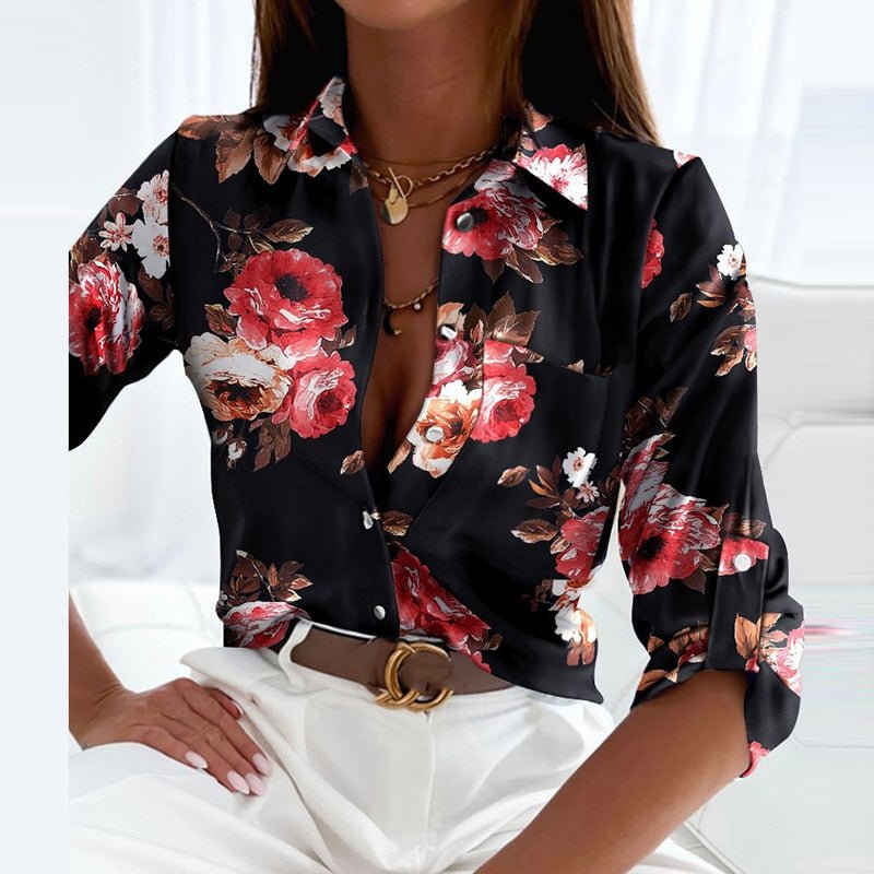 Witte Blouse Dames Omslagkraag Casual Ademend Materiaal 8