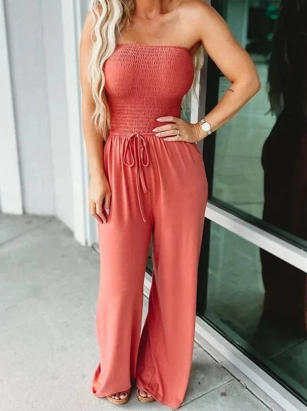 Dam Jumpsuit Axel-Fria Elegant Polyester med Fickor-4