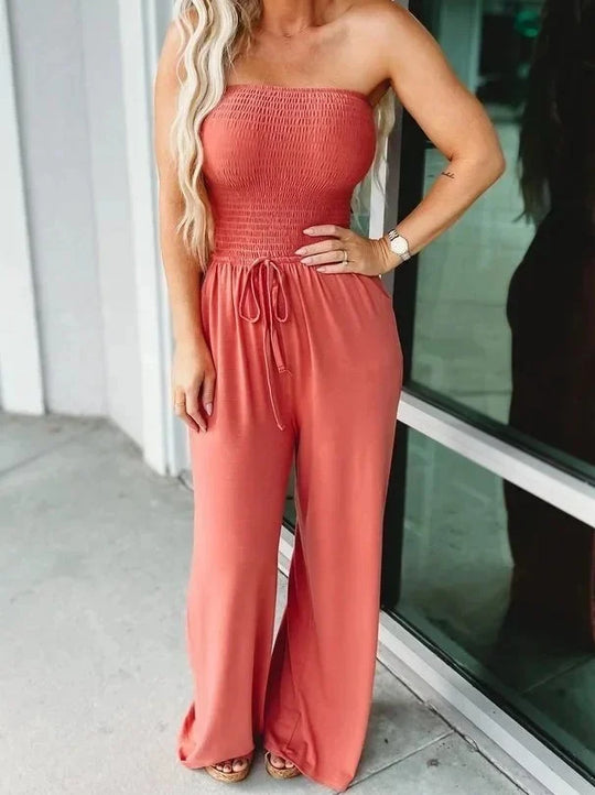Dam Jumpsuit Axel-Fria Elegant Polyester med Fickor-4