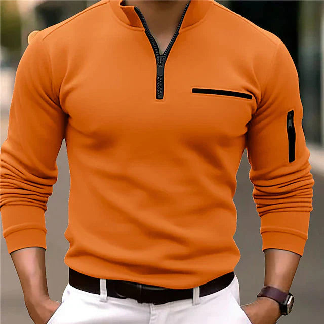Variant image for Herre Sportpolo Shirt Monokrom Ståkrave 100% Bomuld-4