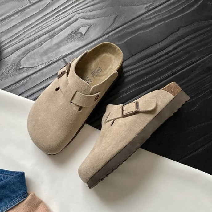 Sandaler Dam Tidlös Design Läder för Komfort och Stil-5
