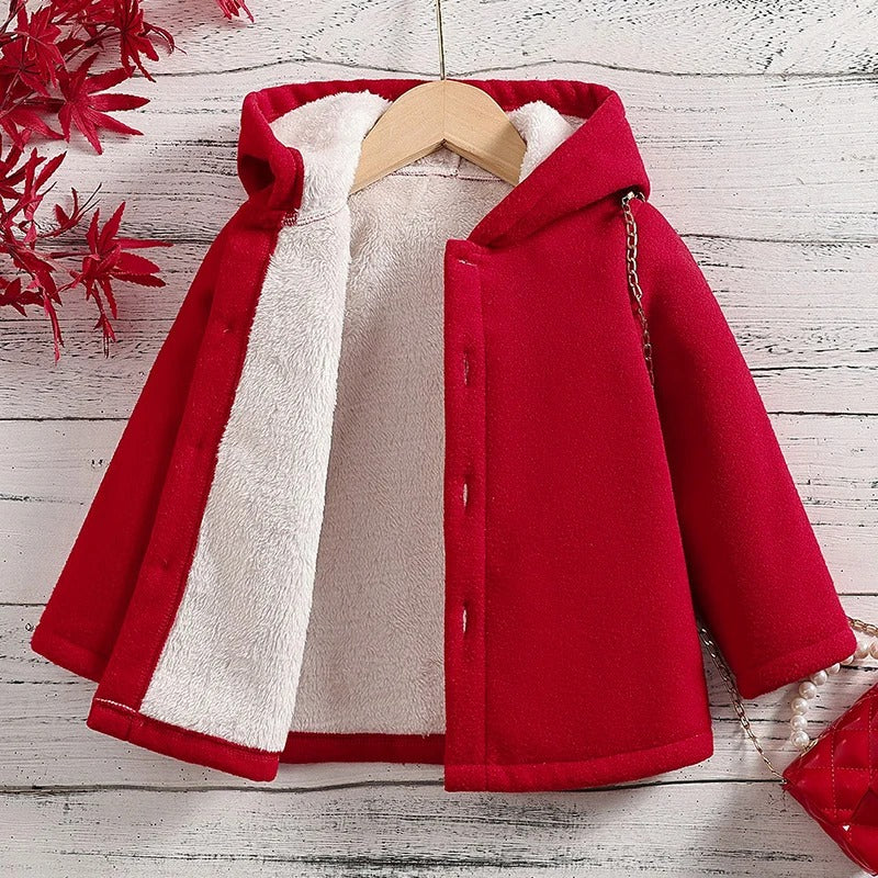 Palton de iarnă din fleece gros pentru fete