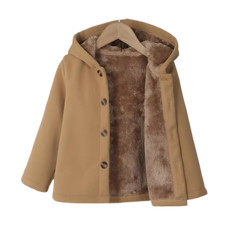 Palton de iarnă din fleece gros pentru fete