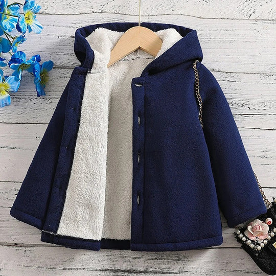 Palton de iarnă din fleece gros pentru fete