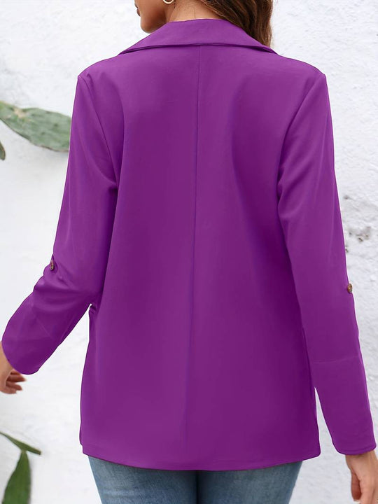 Kvinders Casual Blazer Åben Front Polyester-3