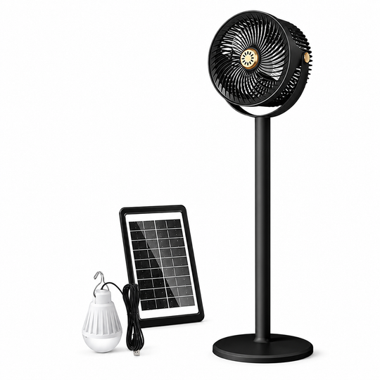 Ventilator Multifuncțional Reglabil cu Lumină LED și Funcție Power Bank