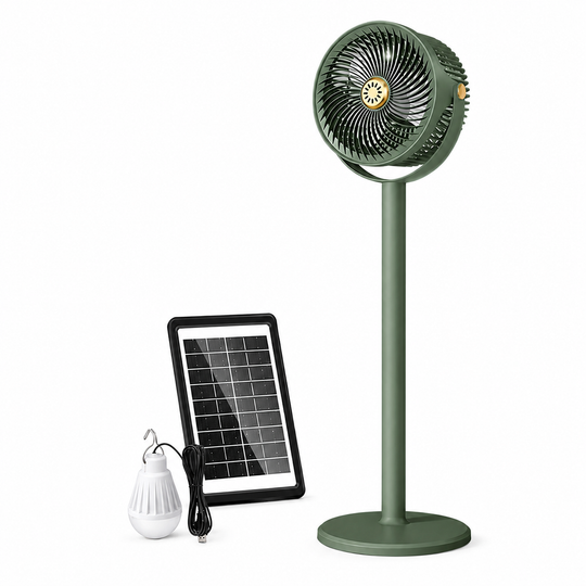 Ventilator Multifuncțional Reglabil cu Lumină LED și Funcție Power Bank
