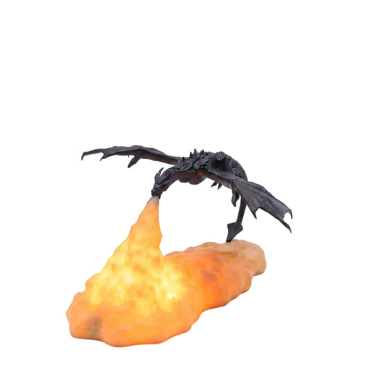 lampă de noapte 3d cu dragon care scuipă foc