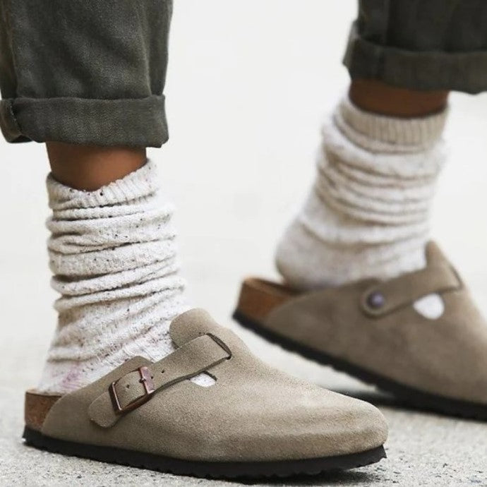 Sandaler Dam Tidlös Design Läder för Komfort och Stil-6