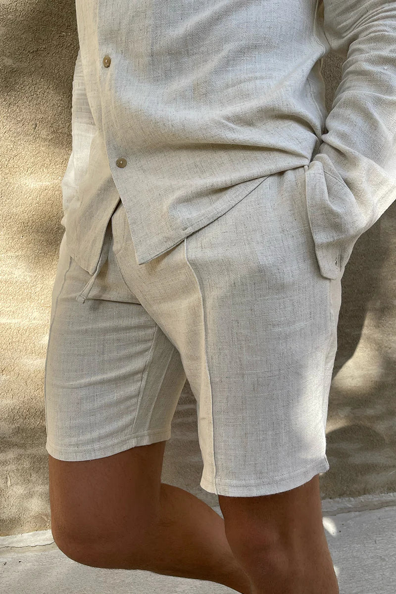 Variant image for Herre Shorts Casual Linnen 100% Åndbar Komfort-1