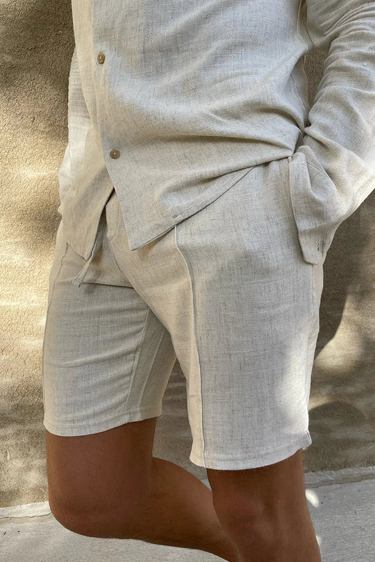 Variant image for Herre Shorts Casual Linnen 100% Åndbar Komfort-1