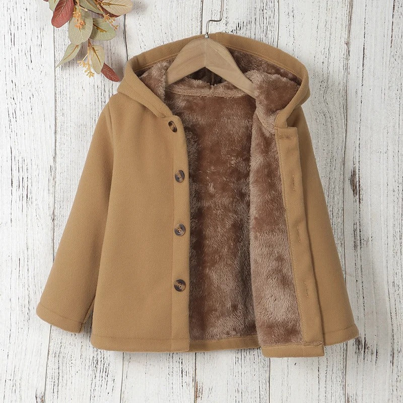 Palton de iarnă din fleece gros pentru fete
