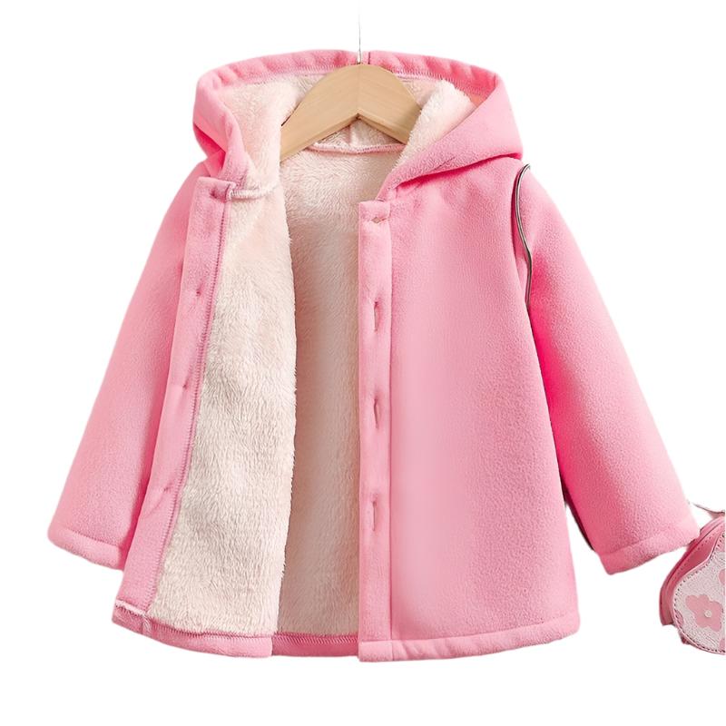 Palton de iarnă din fleece gros pentru fete