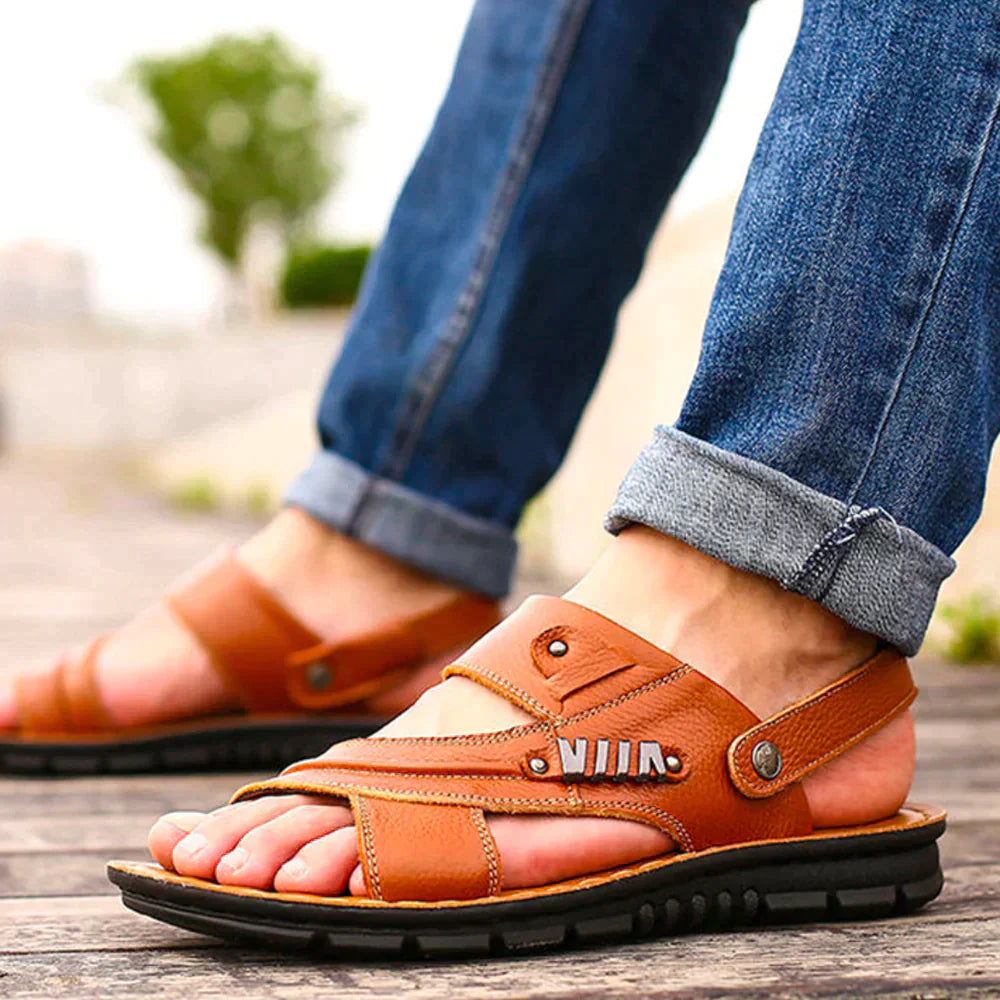 Mænds Sandaler Ergonomisk Læder Komfortabel Design-2