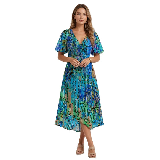 Rochie Elegantă Femei Asimetrică Țesătură Ușoară