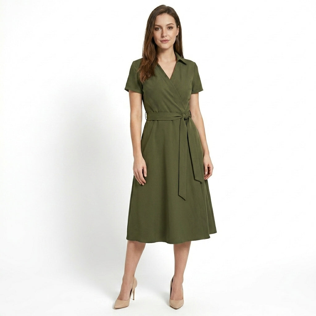 Rochie Maxi Femei cu Talie Legată Stil pentru Primăvară și Vară