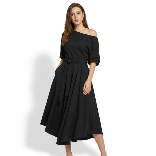 Rochie Maxi Femei cu Talie Legată Stil pentru Primăvară și Vară
