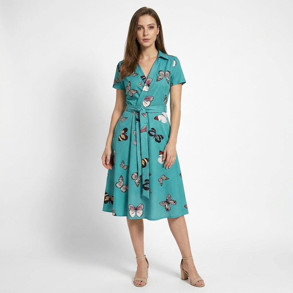 Rochie Maxi Femei cu Talie Legată Stil pentru Primăvară și Vară