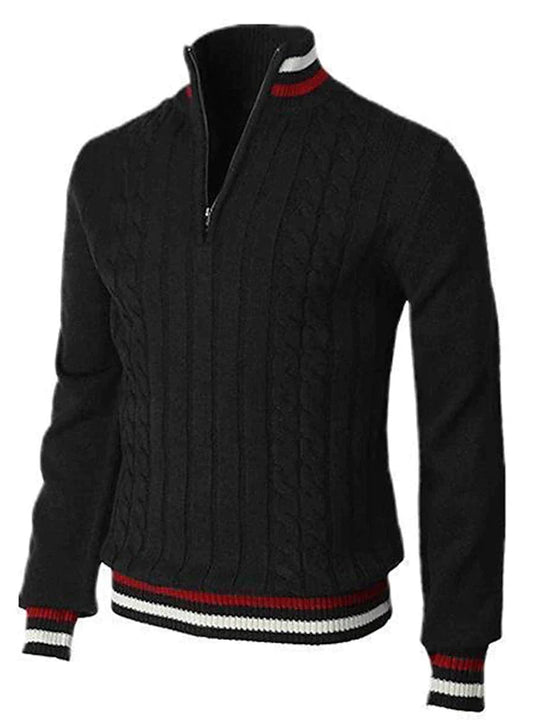 Variant image for Herre Striktrøje Zipper Blødt 100% Bomuld Italiensk Design-18